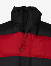 Load image into Gallery viewer, Red &amp; Black Stripe Down Coat
