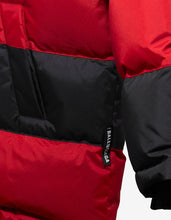 Load image into Gallery viewer, Red &amp; Black Stripe Down Coat -
