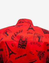 Load image into Gallery viewer, Red Tourist Print Square Back Shirt -
