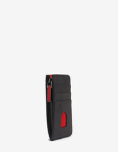 Load image into Gallery viewer, Credilou Black Leather Spikes Card Holder -
