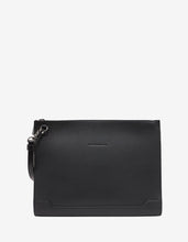 Load image into Gallery viewer, Skypouch Black Leather Bag with Silver Spikes -
