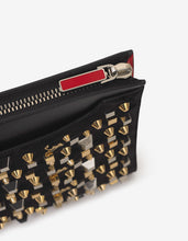 Load image into Gallery viewer, Skypouch Black Suede Spikes &amp; Cubes Bag
