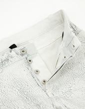 Load image into Gallery viewer, White Distressed Print Jeans -

