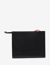 Load image into Gallery viewer, Black Upside Down Logo Leather Pouch
