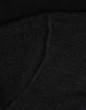 Load image into Gallery viewer, Grey Contrast Panel Knitted Henley Top -
