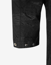 Load image into Gallery viewer, Striped Nylon Metal Black Parka
