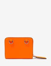 Load image into Gallery viewer, Neon Orange VLTN Wallet with Neck Strap

