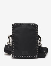 Load image into Gallery viewer, Black Nylon Rockstud Shoulder Bag
